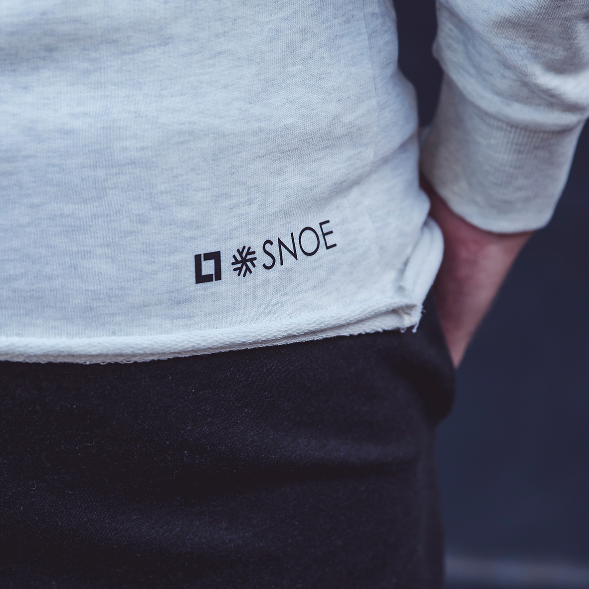 Open Edge Terry Crewneck Contact in Off White - Image 5