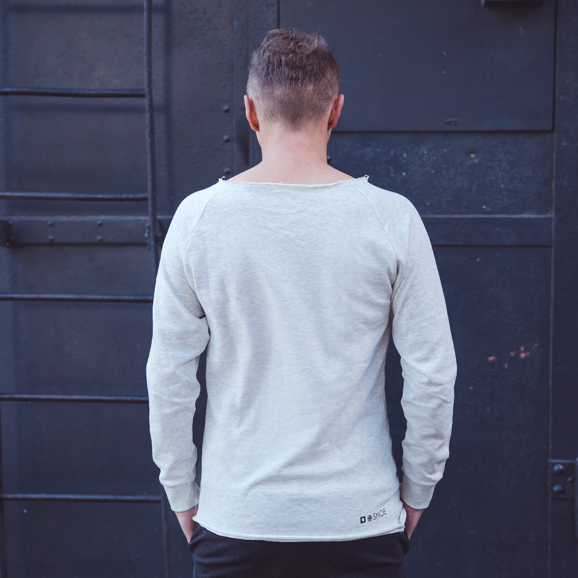 Open Edge Terry Crewneck Contact in Off White - Image 2