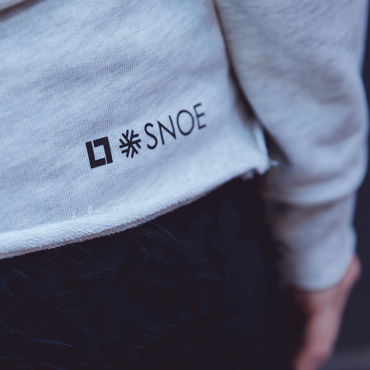 Open Edge Terry Crewneck Flake in Off White - Image 4