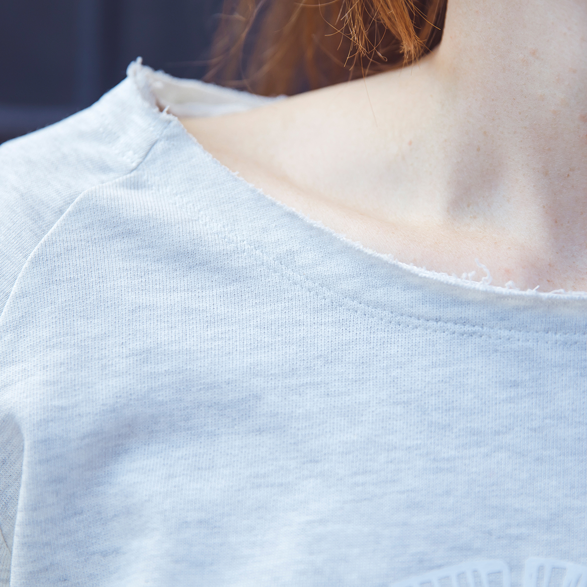 Open Edge Terry Crewneck Flake in Off White - Image 3