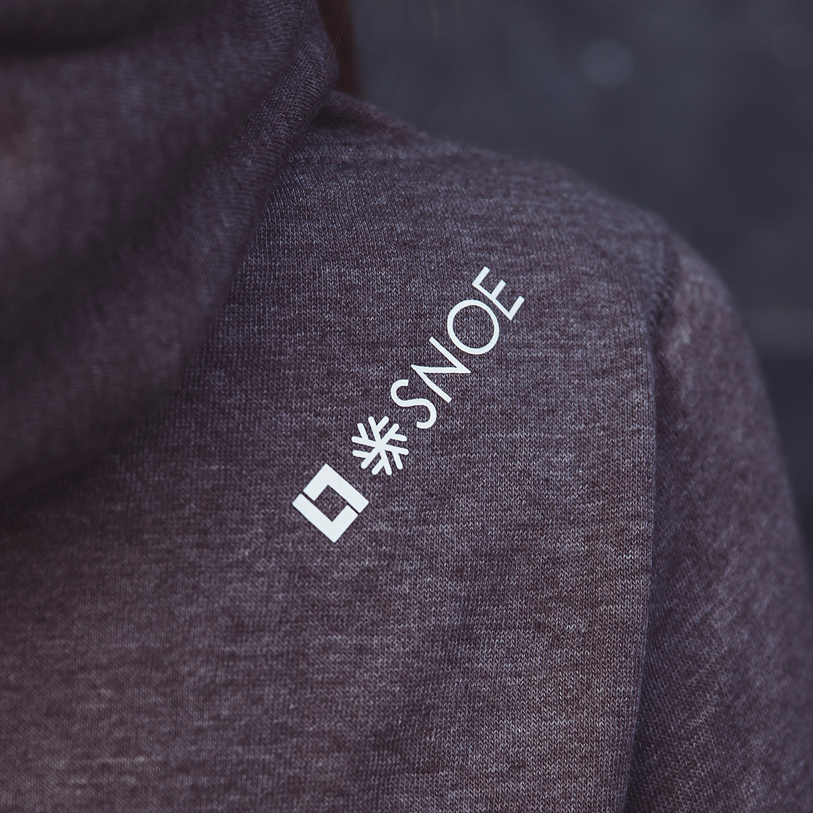 Unisex Cross Neck Hoodie Contact in Dark Grey - Image 5