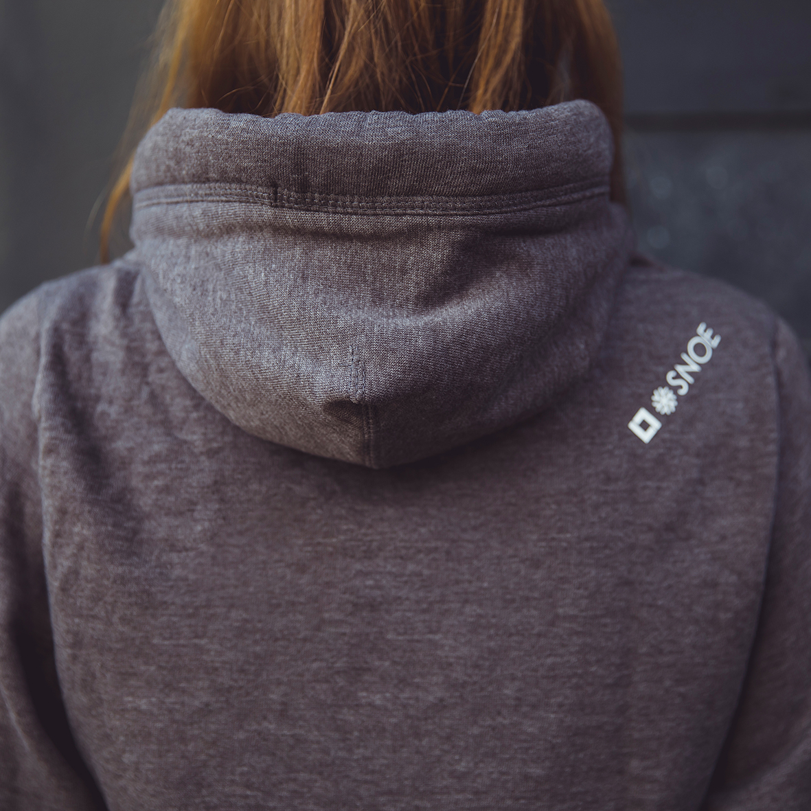 Unisex Cross Neck Hoodie Contact in Dark Grey - Image 2
