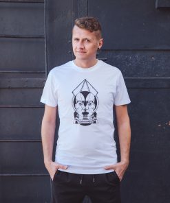 Round Neck T-Shirt Head in White