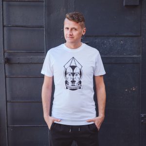 Round Neck T-Shirt Head in White