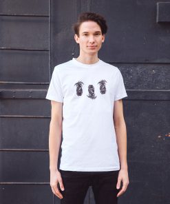 Round Neck T-Shirt Ananas in White