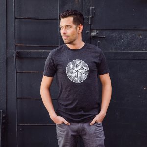 Round Neck T-Shirt Flake in Dark Grey