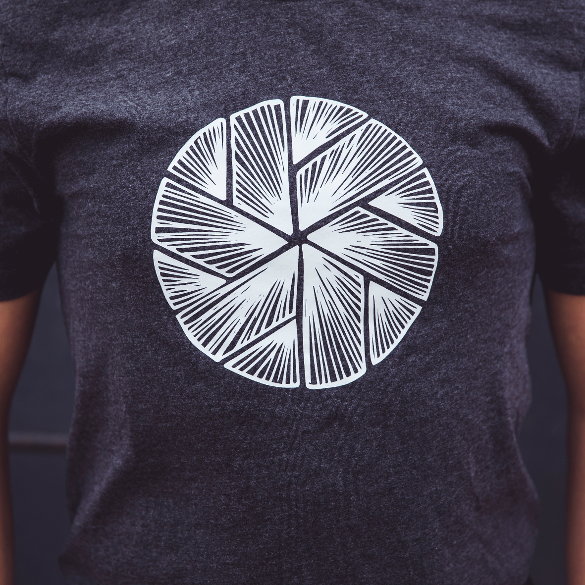 Round Neck T-Shirt Flake in Dark Grey - Image 4