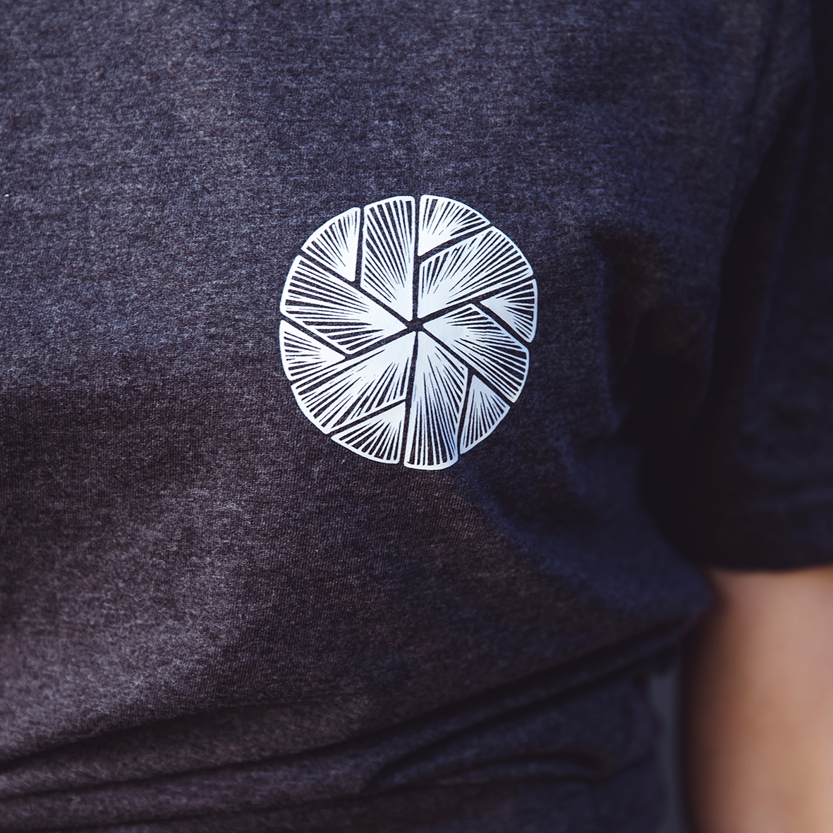 Round Neck T-Shirt Decent Flake in Dark Grey - Image 5