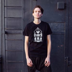 Round Neck T-Shirt Head in Black