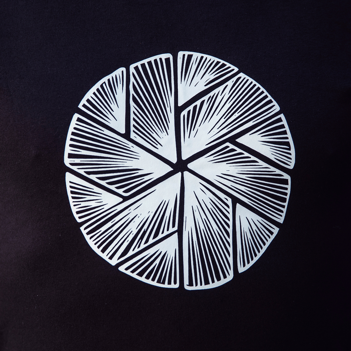 Round Neck T-Shirt Flake in Black - Image 4