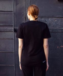 Alternative view of Round Neck T-Shirt Contact in Black