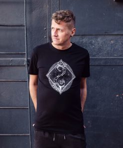 Round Neck T-Shirt Contact in Black