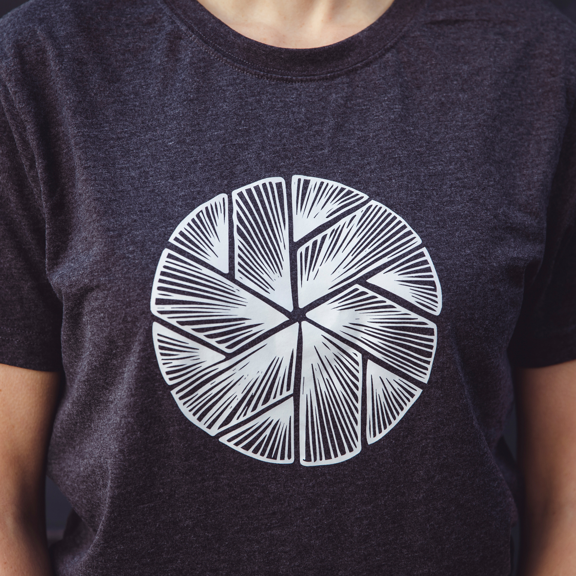 Round Neck T-Shirt Flake in Dark Grey - Image 4