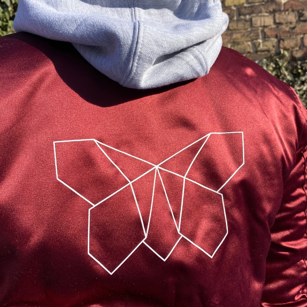 Beth Lydi | Bomber Jacket in Burgundy - Image 2