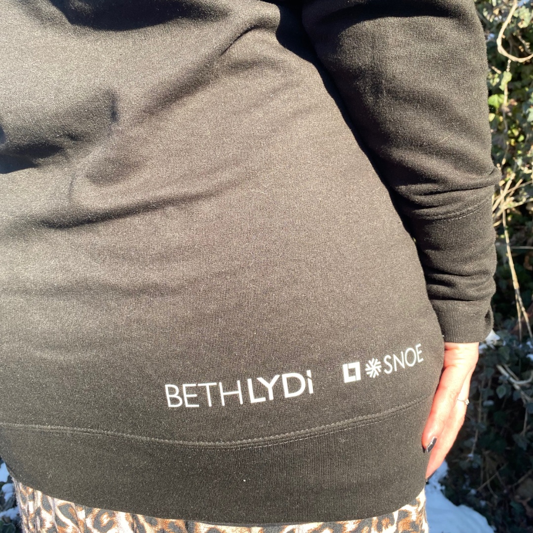 Beth Lydi | Long Hoodie in Black - Image 2