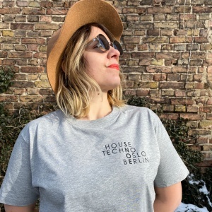 Round Neck T-Shirt Anagram in Light Grey