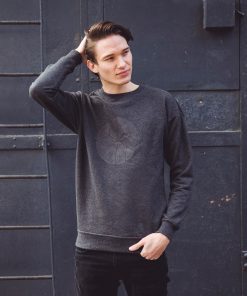 Crewneck Sweater Flake in Dark Grey