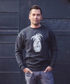 Crewneck Sweater Ananas in Dark Grey