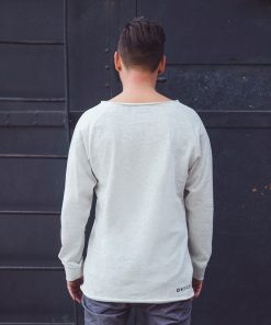 Alternative view of Open Edge Terry Crewneck Flake in Off White