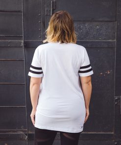 Alternative view of Striped Jersey T-Shirt Flake in Black & White