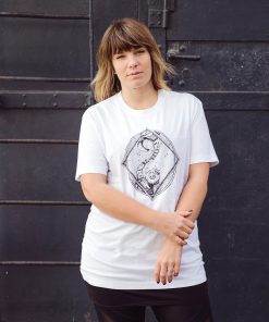 Round Neck T-Shirt Contact in White