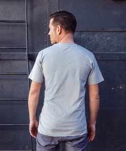 Alternative view of Round Neck T-Shirt White Flake in Light Grey