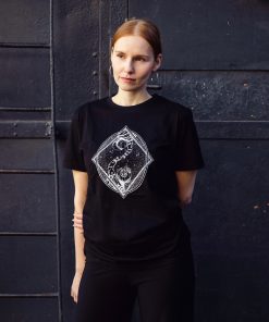Round Neck T-Shirt Contact in Black