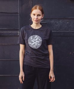 Round Neck T-Shirt Flake in Dark Grey