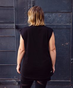 Alternative view of Sleeveless T-Shirt Flake in Black