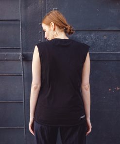 Alternative view of Sleeveless T-Shirt Contact in Black