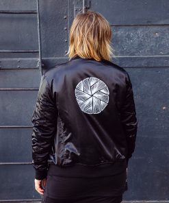 Alternative view of Ladies Flake Bomber Jacket in Black