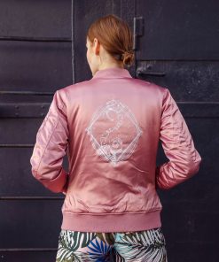 Alternative view of Ladies Contact Bomber Jacket in Old Rose