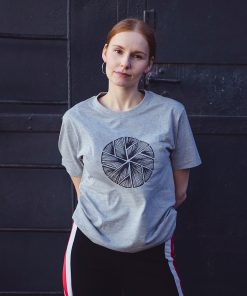 Round Neck T-Shirt Flake in Light Grey